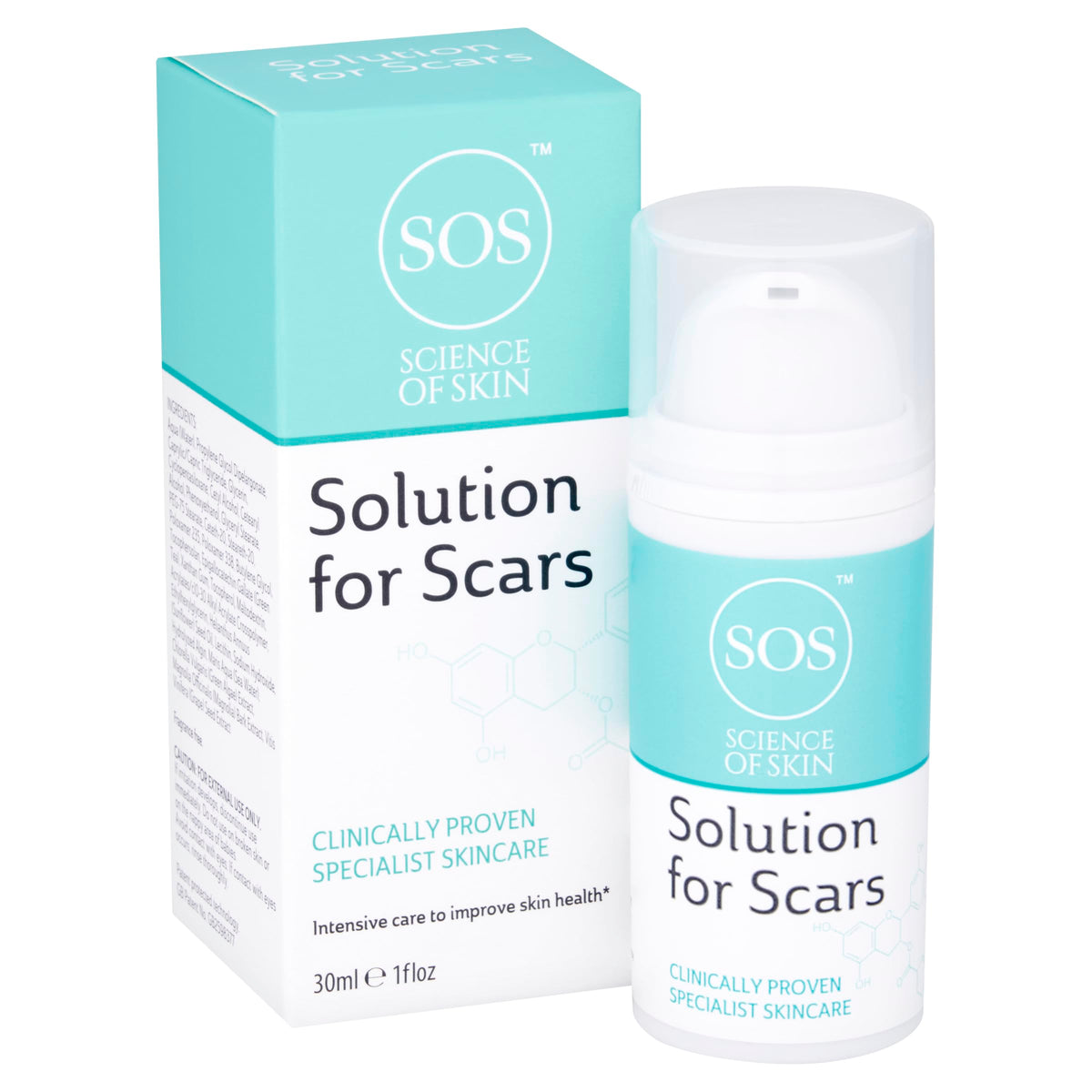 SOS Science of Skin Science of Skin, Solution for Scars Advanced Active Scar Cream, fragrance free, 30 ml