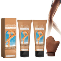 Bploar Self Tanning Cream Self Tanning Lotion Self Tanniers Cream Natural Sunless Self Tanning Cream with a Self Tanning Glove, for Face Body Legs and Arms (Wheat, 2 pcs)