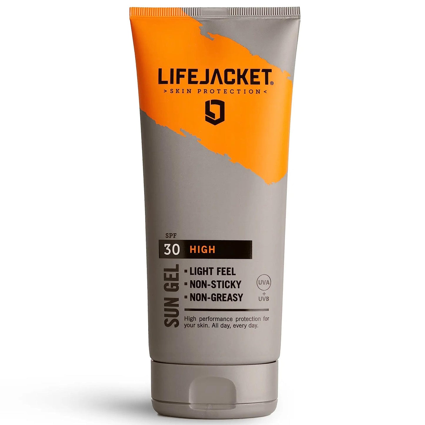 LIFEJACKET LifeJacket Sun Protection Gel SPF 30 UVA, UVA 5* Sun Cream/Sunscreen factor 30, Face + Body 200ml Lightweight, Non-greasy, Water resistant, Cruelty free, Clinically Approved for Sensitive & Dry Skin
