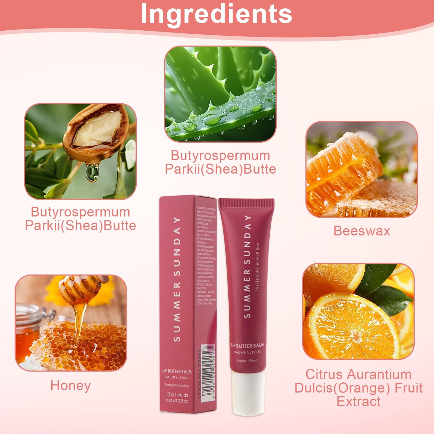 Liameph 6 PCS Lip Balm Summer Lip Butter Balm Lip Oil with 2 Lip Brushes Soothes Dry Lips Summer Lip Balm Nourishing Lip Ma-Sk and Lip Balm Instant Shine and Hydration for Men and Women