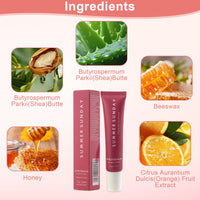 Liameph 6 PCS Lip Balm Summer Lip Butter Balm Lip Oil with 2 Lip Brushes Soothes Dry Lips Summer Lip Balm Nourishing Lip Ma-Sk and Lip Balm Instant Shine and Hydration for Men and Women