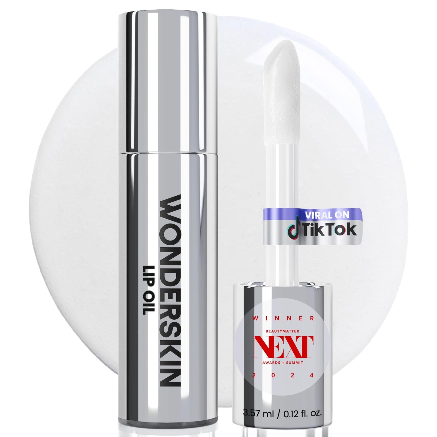 Wonderskin Lip Oil Rehab Serum - Hydrating and Moisturizing Clear Serum for Dry Lips - Natural, Vegan and Non-sticky (Clear)