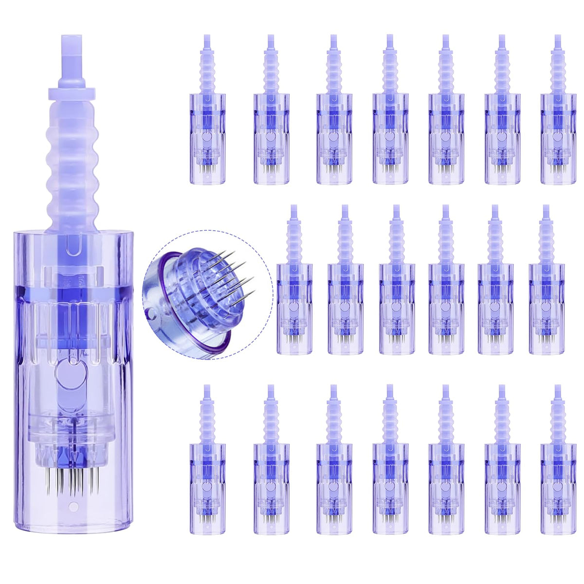 MYSWEETY 20 Pieces 12 pin Cartridge for Dermapen A6, Mysweety Microneedles for Electric Derma Microneedle Stamp Pen