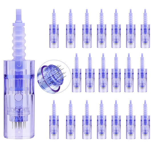MYSWEETY 20 Pieces 12 pin Cartridge for Dermapen A6, Mysweety Microneedles for Electric Derma Microneedle Stamp Pen