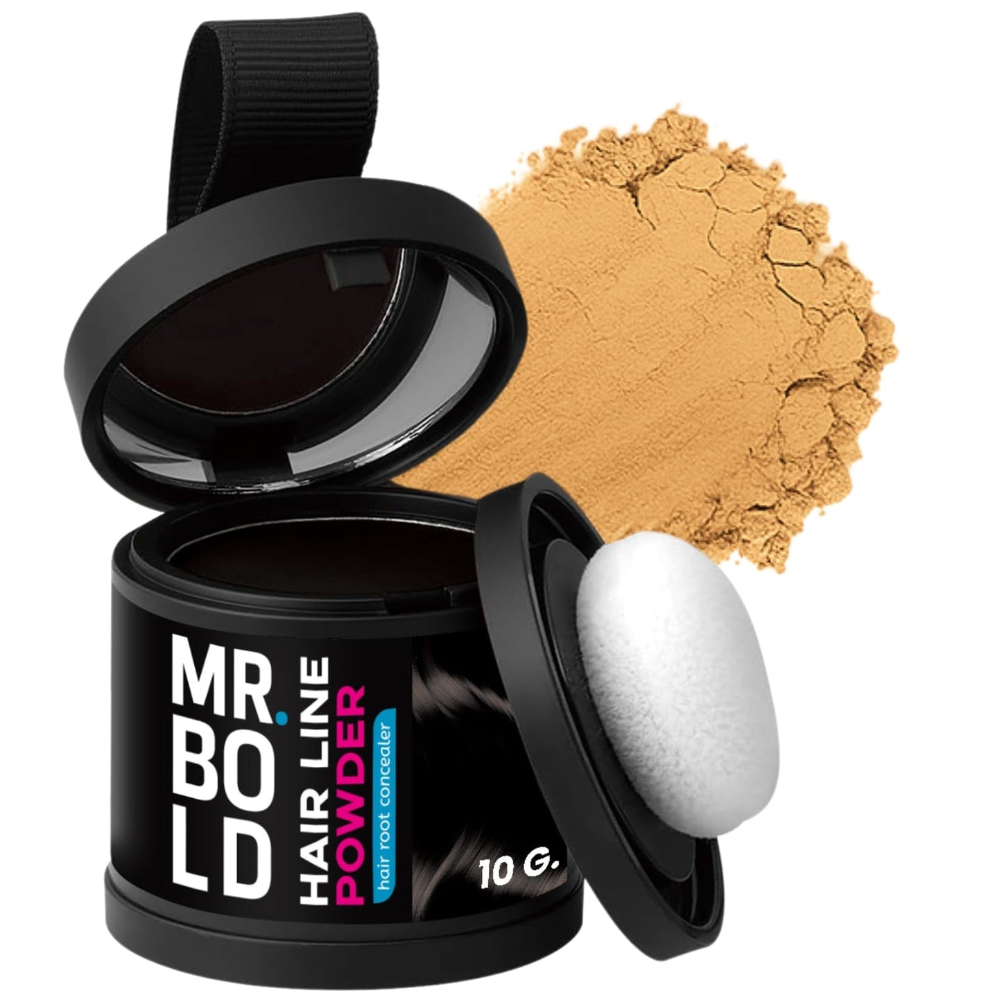 Mr.Bold Hairline Powder Dark Blonde 10g Instant Root Touch Up & Grey Coverage, Natural Hairline Concealer for Thinning Areas, Sweat Resistant & Windproof, Root Cover up for Women & Men