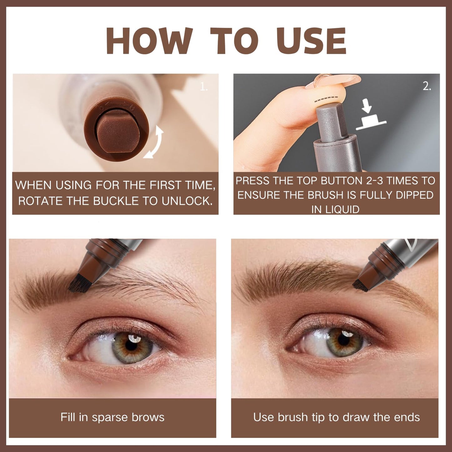 SHEBEEDO Eyebrow Pen New Upgraded Microblading Eyebrow Pen With Brow Fection Angled Brush Brow Pen Natural Brows Long Lasting Quick Drying Eye Brow Pen Natural Shaping Outlining Filling Eyebrow Makeup