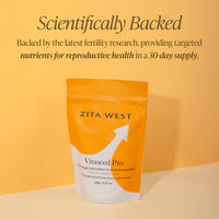 Zita West Vitaseed Pro – Male Fertility Supplement Powder with Antioxidants & Amino Acids – Supports Reproductive Cell Count, Motility & Energy - 30 Servings (1 Month Supply)