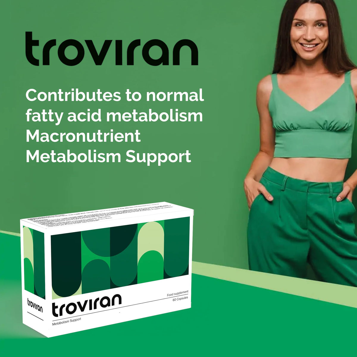 N E Troviran Metabolism Support Formula, 60 Capsules, Vegan and Gluten Free