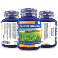 Vitamin D3 4000 iu, 180 Vitamin D Vegetarian Softgels. 6 Months Supply. Vegetarian Society Approved.