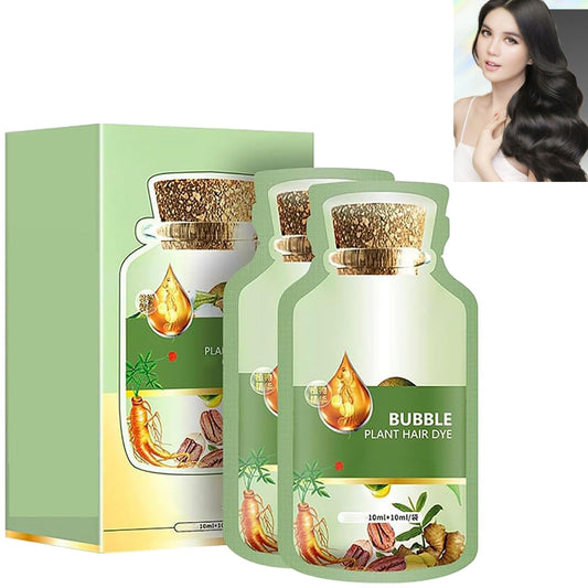 GNAUMORE New Botanical Bubble Hair Dye,Plant Extract Hair Dye Cream,Hair Dyeing Cream,Plant Based Hair Dye Shampoo,Lazy Botanical Bubble Hair Dye,Plant Fruit Hair Dye Cream(Dark brown)