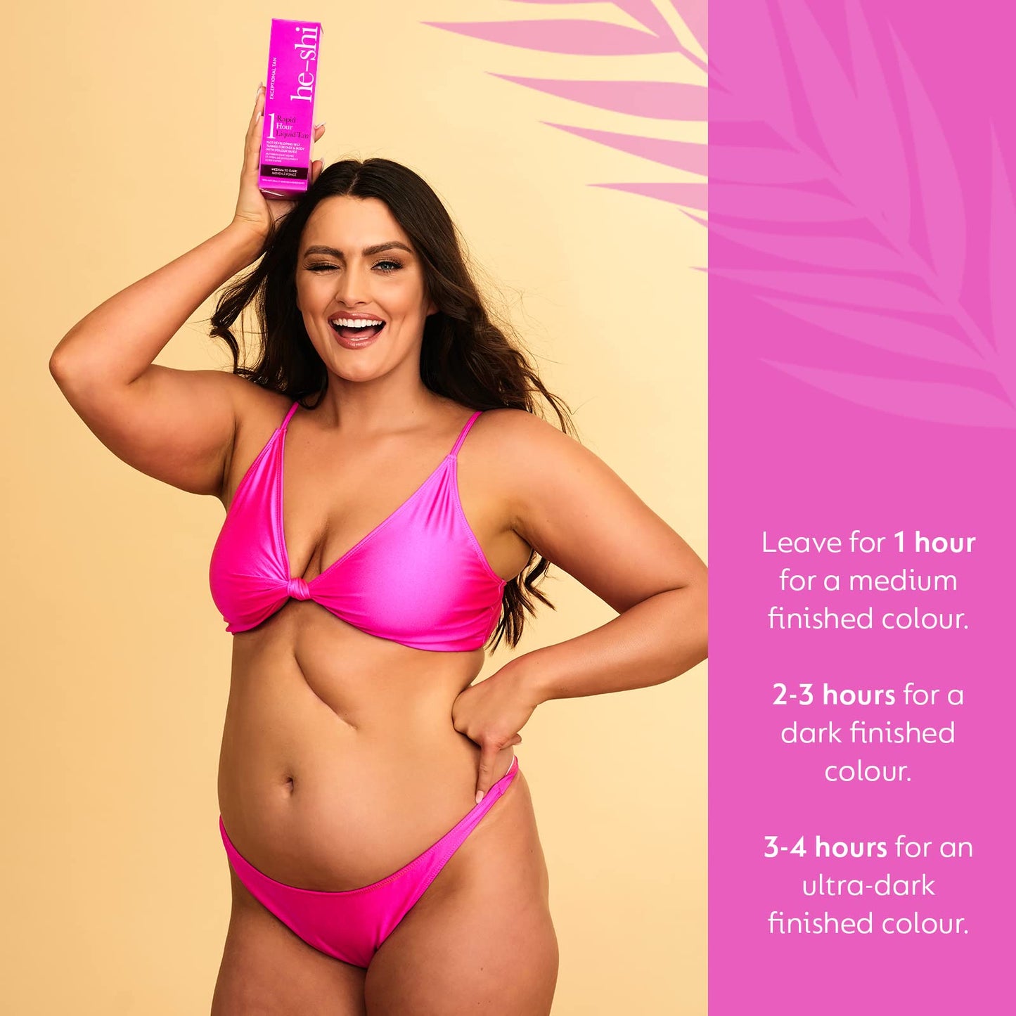 He-Shi Self Tan Rapid 1 Hour Liquid - Express Fake Tan Lotion - Quick Dry Formula, No Smell Tan - Vegan & Cruelty Free - Self Tan Lotion for Body & Face (150ml)