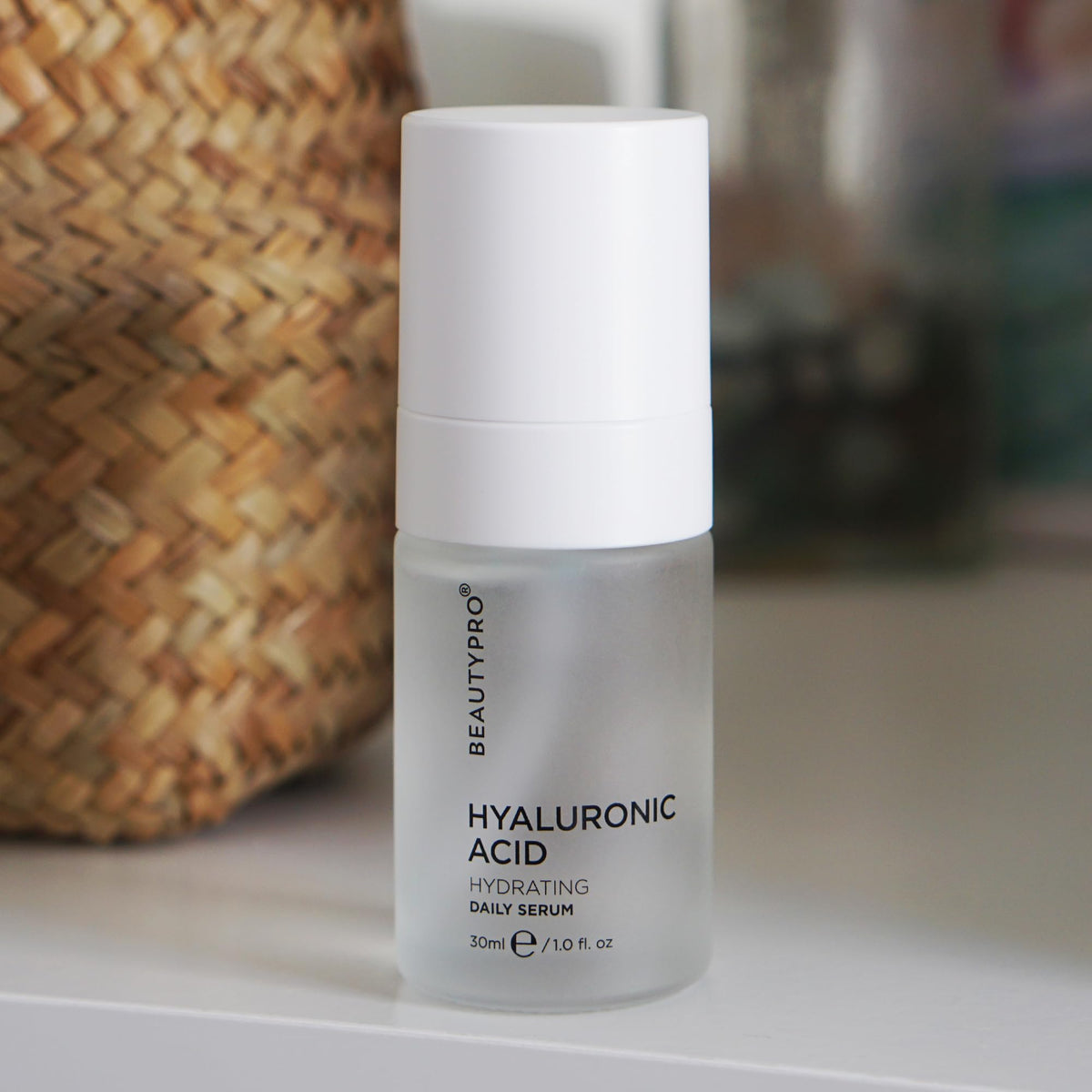 BeautyPro BEAUTYPRO HYALURONIC ACID Serum Daily Face Cream Anti-Ageing Hydrating Antioxidant Anti-Inflammatory Natural Vegan Skincare 100% Plant Based Soybean & Chamomile Multi Award Winning Brand 30ml