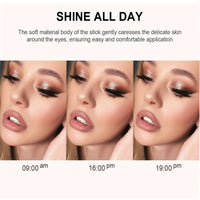 Generic Waterproof Eyeshadow Stick with Creamy Matte Shimmer, Brightener Eye Liner for Women, Long Lasting Blendable Eye Makeup, Smooth Glide Formula for Easy Application, Dual-Ended (#Rose gold shimmer)