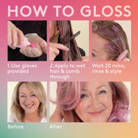 Josh Wood Colour Josh Wood Hair Gloss (Pink) - Semi-permanent gloss refreshes and conditions hair colour - Lasts up to 6 washes - 100% Vegan - Cream (100ml)