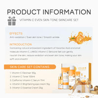 HAORQEE Skin Care Sets & Kits for Teenage Girls Gifts, Vitamin C Skincare Set Simple Beauty Pamper Anti-Ageing,Brightening,Moisturising Gift Sets for Women, Includes Cleanser-Toner-Serum-Eye Cream-Serum Cream