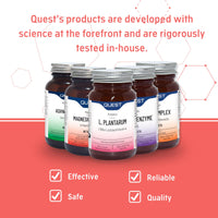 Quest - 30x 15mg Synergistic Zinc with Copper for Immune System Support & Hair, Skin & Nails Booster. Daily Vegan & Gluten Free Zinc Supplements Capsules for Immunity & Antioxidant (Pack of 1)