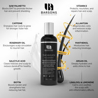 BARSONS Oud Shampoo for HIM. Haircare Formula by Doctors & Hair Stylists | Hair Thickening Treatment for men with thinning hair | Hair-transplant Compatible