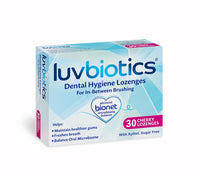 Luv Biotics Sugar Free Cherry Lozenges with Oral Probiotics, Xylitol & Aloe Vera for Bad Breath, Halitosis, Gum Health, Dry Mouth & Oral Care – 30 Lozenges