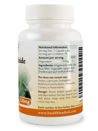 Health Leads ...Working With Nature Magnesium Oxide 320mg x 90 Capsules