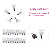 FADLASH Volume Lash Extensions 10D Premade Russian 0.07 C Curl 8-14mm Mixed Pre Made Russian Lashes Volume Lashes Pre- Made Fan Lashes（10D-0.07-C-MIX(8-14)）