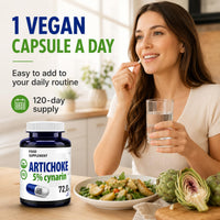 Hepatica Artichoke Extract 5,000mg Equivalent | 500mg 10:1 Cynara Scolymus Extract | Standardised to 5% Cynarin (25mg) | 120 Vegan Capsules | 4-Month Supply | 3rd Party Lab Tested