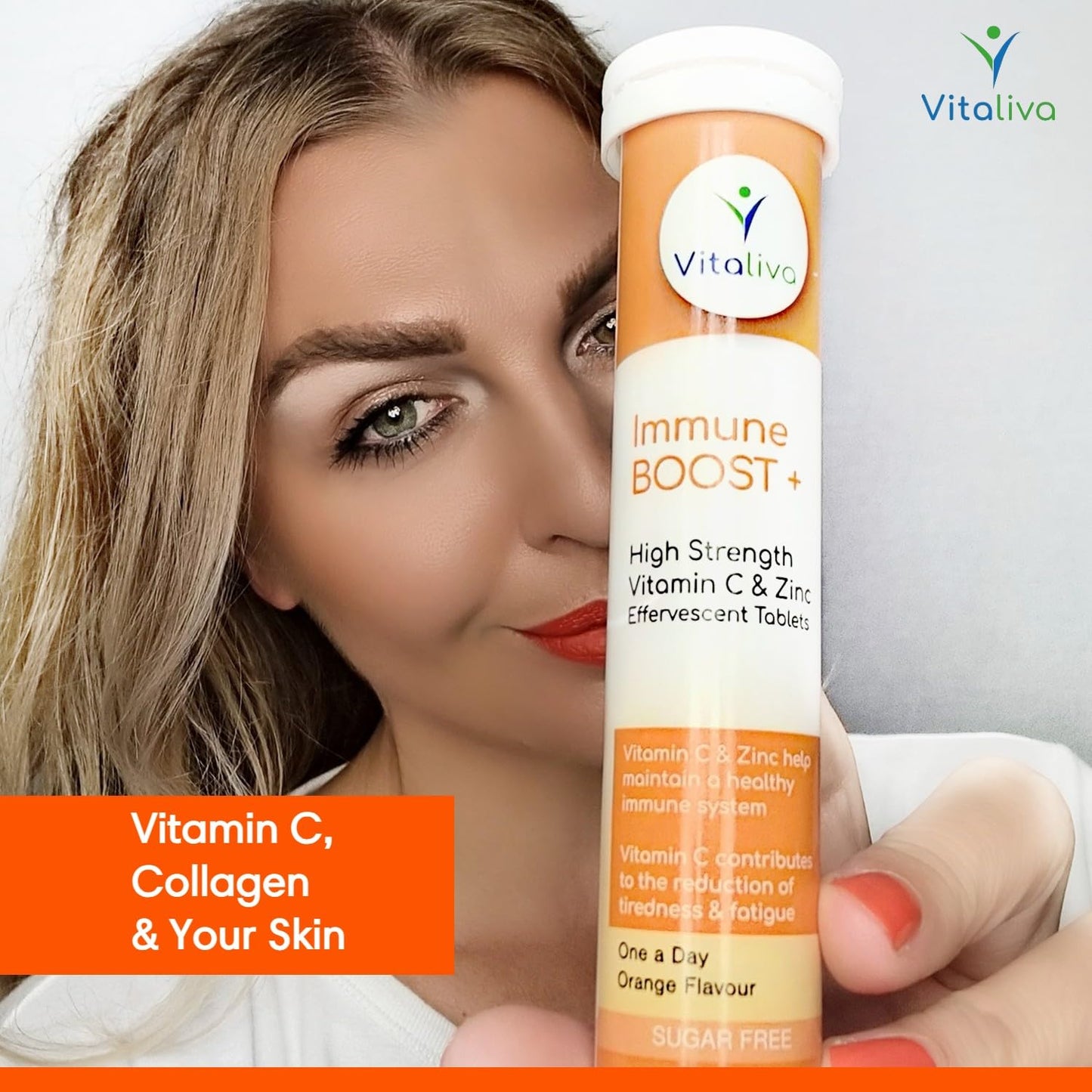 High Strength Vitamin C and Zinc - ONE a Day. Sugar Free and Suitable for Vegetarians. 4 Pack Deal x 20 (80 Days Supply).