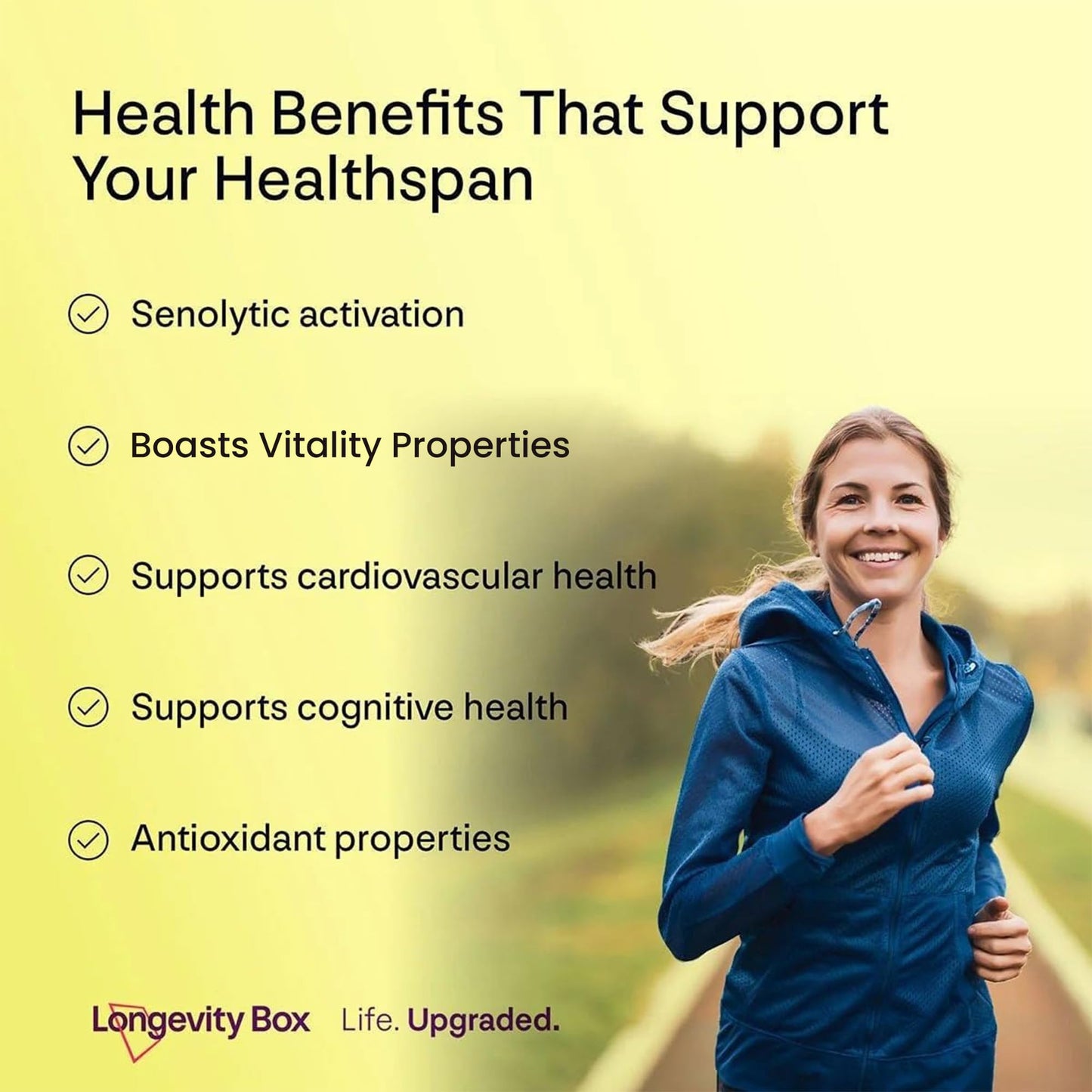 Longevity Box Fisetin 100mg – High-Strength Anti-Aging Antioxidant – 98% Pure, Third-Party Tested – 60 Capsules – Cellular Support for Healthy Aging – Vegan, Non-GMO, Clean Formula
