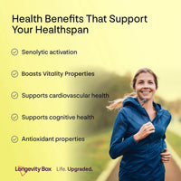 Longevity Box Fisetin 100mg – High-Strength Anti-Aging Antioxidant – 98% Pure, Third-Party Tested – 60 Capsules – Cellular Support for Healthy Aging – Vegan, Non-GMO, Clean Formula