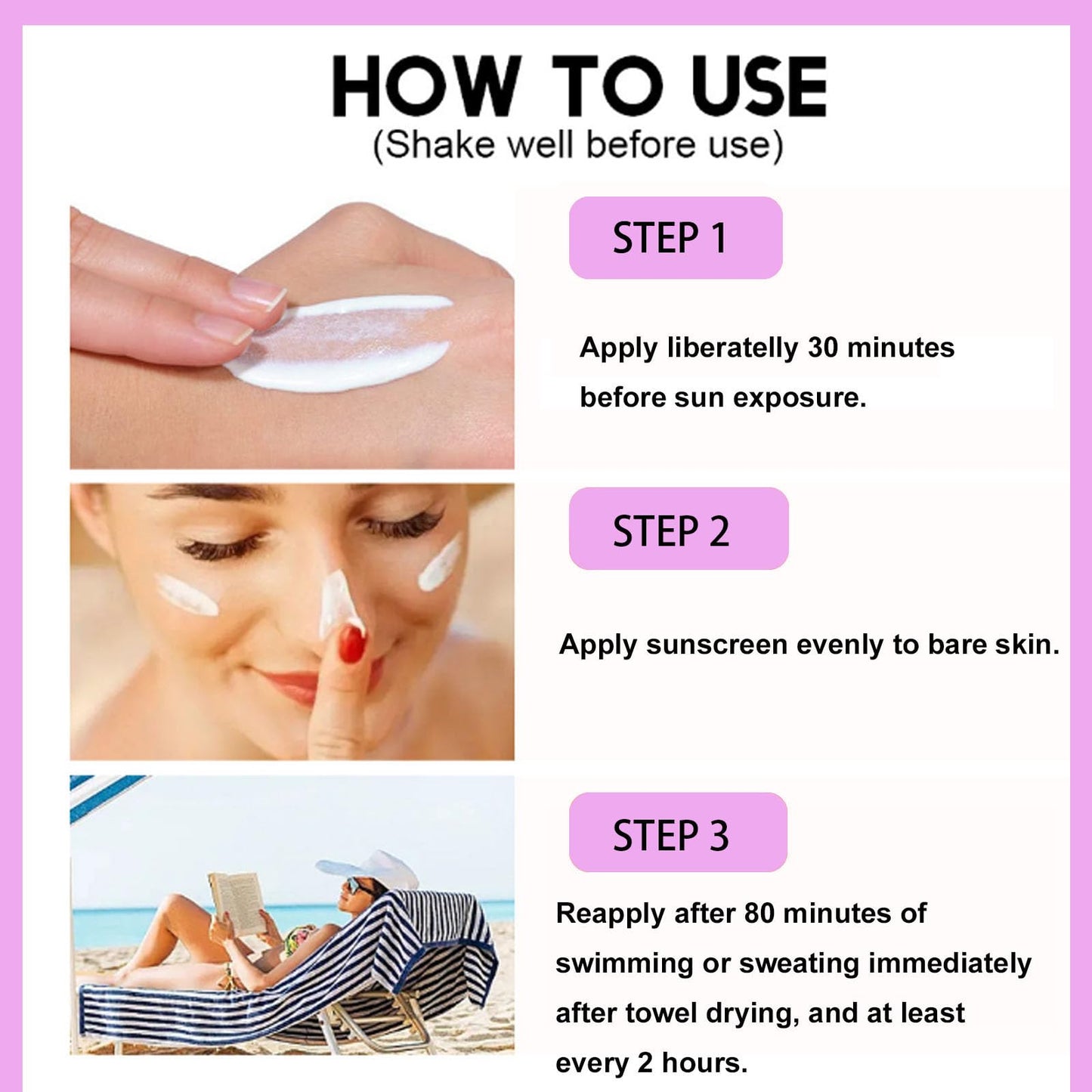 Spf 100+ Sunscreen, Sun Cream For Face & Body, High-Factor Sunblock Waterproof For Women & Girls, Non-Greasy & Lightweight Formula With Soothing Care, Repairs Sun Damage