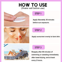 Spf 100+ Sunscreen, Sun Cream For Face & Body, High-Factor Sunblock Waterproof For Women & Girls, Non-Greasy & Lightweight Formula With Soothing Care, Repairs Sun Damage