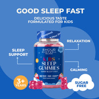 8 Hour Sleepwell Sleep Gummies for Kids – 1 Month Supply | Sugar & Gluten-Free Magnesium Gummies for Growth, Relaxation & Healthy Sleep | 30 Vegan Supplement with Magnesium, L-Theanine & Vitamin B6 | Support Ages 3+