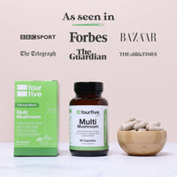 fourfive Multi Mushroom Gummies (10000mg) Ultimate Blend with Reishi, Lion's Mane, Chaga, Maitake & Shiitake, Optimum Daily Dose - 60 Gummies