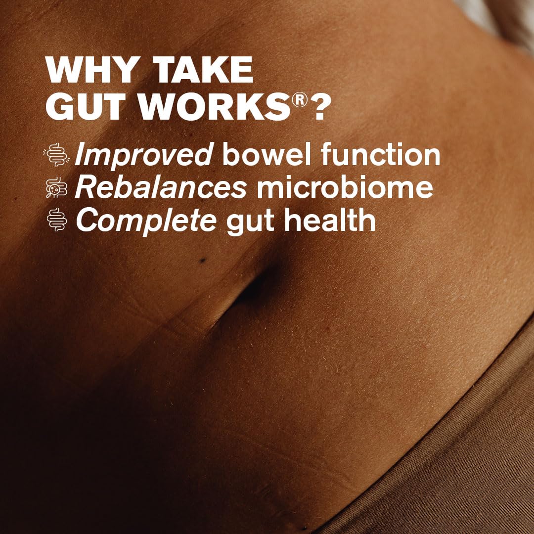 dr vegan Gut Works® | 6 Prebiotics and Probiotic Strains | 50 Billion CFU Bacteria Live Cultures | Daily Support for Gut Health | 30 Vegan Capsules | One-A-Day | DR.Vegan