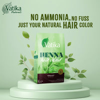 Vatika Naturals Henna Burgundy Hair Colours - 60g (6 x 10g Sachets),100% Ammonia Free, For Vibrant Color, Shine, & Coverage (Packaging May Vary)