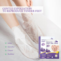 MADGININE 6 Pairs Lavender Foot Mask Socks Sets,Foot Peel Mask for Hard Skin,Exfoliating Foot Peel Mask,Foot Peel Mask,Feet Peeling Mask,(Suitable for Cracked Heels,Dead Skin and Dry Skin)
