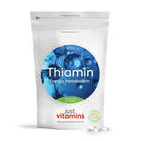 Just Vitamins Vitamin B1 Thiamine 100mg x90 Premium High Strength B1 Micro Tablets (3-Month Supply) - Vegan & Vegetarian Friendly - Supports Energy Metabolism & Heart Function for Men & Women. UK Made