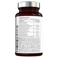 Vital Haven 100% Natural - Ginseng Complex - Korean Panax Ginseng (1000mg) | Siberian Ginseng (2000mg) | Indian Ginseng (1000mg) & Ginkgo Biloba (500mg) - Max Potency - 90 Vegan Capsules - Made in The UK