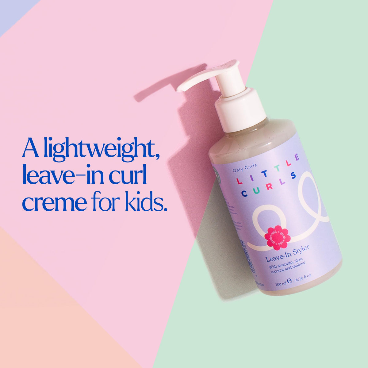 Only Curls Little Curls Leave-in Styler, 200ml, Kids Curl Cream, Moisturise, Smoothes & Defines, Lightweight & Gentle, Easy Styling Routine, Vegan & Cruelty Free, For All Curly Hair Types