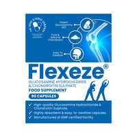 The Good Vitamin Company Flexeze: 90 Capsules - Premium Dietary Supplement with Glucosamine & Chondroitin for Bone and Joint Care by Good Vitamin Company