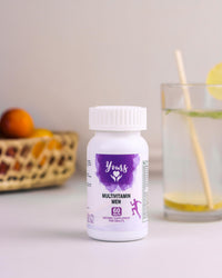 YOURS Yours Multivitamin Men Formulated Specifically for Men, Vitamin D3, Vitamin A, C, Iron and Biotin Support Metabolism, Healthy Skin, Improve Bone Health, for Healthy Hair, 60 Tablets, 02 Month Supply.