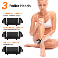 Electric Foot File, Ratukall Hard Skin Remover, Rechargeable Waterproof Callus Remover Pad Feet Care Kit, Professional Pedicure Tools Set with Storage Bag for Dry Dead Skin Cracked Heels Calluses