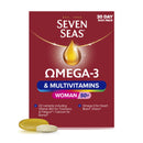 SEVEN SEAS Seven Seas Omega-3 and Multivitamins Woman 50plus, with Vitamin B12 and Calcium, 30-Day Duo Pack, 30 Omega-3 Capsules and 30 Multivitamin Tablets