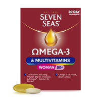 SEVEN SEAS Seven Seas Omega-3 and Multivitamins Woman 50plus, with Vitamin B12 and Calcium, 30-Day Duo Pack, 30 Omega-3 Capsules and 30 Multivitamin Tablets