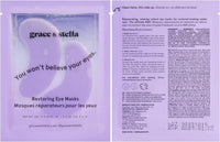 grace & stella Under Eye Gel Patches - Purple, 6 Pairs - Retinol Under Eye Patches - Gel Eye Masks for Puffy Eyes and Dark Circles - Dermatologist Tested Under Eye Masks - Vegan Eye Masks Skincare