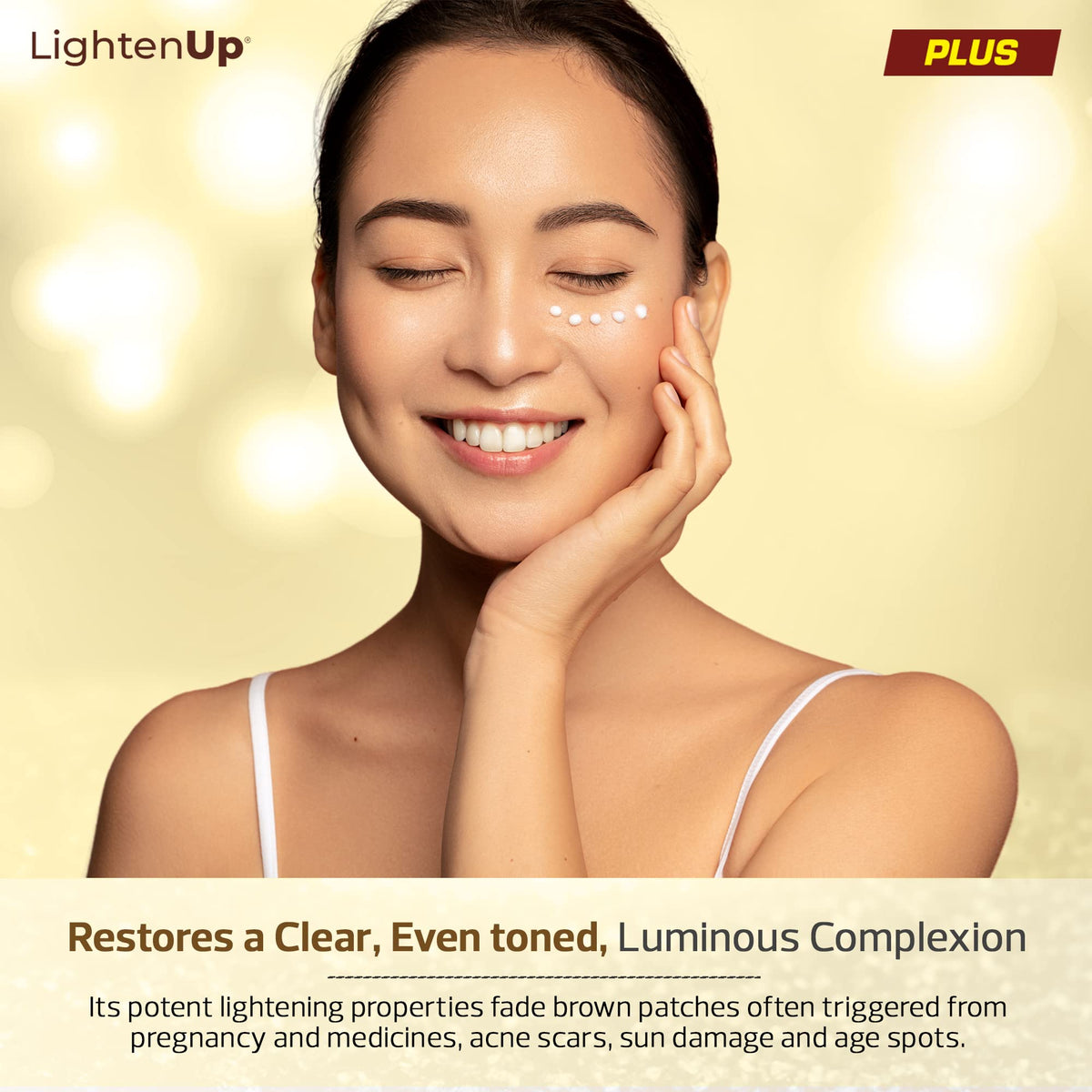 OMIC Lighten-Up LightenUp Plus, Skin Brightening Gel - 30ml/1 Fl oz - Moisturizing Gel to Restores Even Skin Tone, with Shea Butter & Coconut Oil