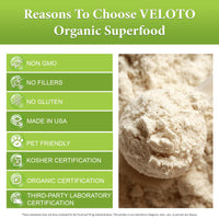 VELOTO Slippery Elm Bark & Slippery Elm Powder Organic 454g, 100% Pure Inner Bark, Natural Herbal Supplement, Soothes Throat, Cough & Digestive Health, Supports IBS, Acid Reflux, Vegan, Gluten Free, Non-GMO