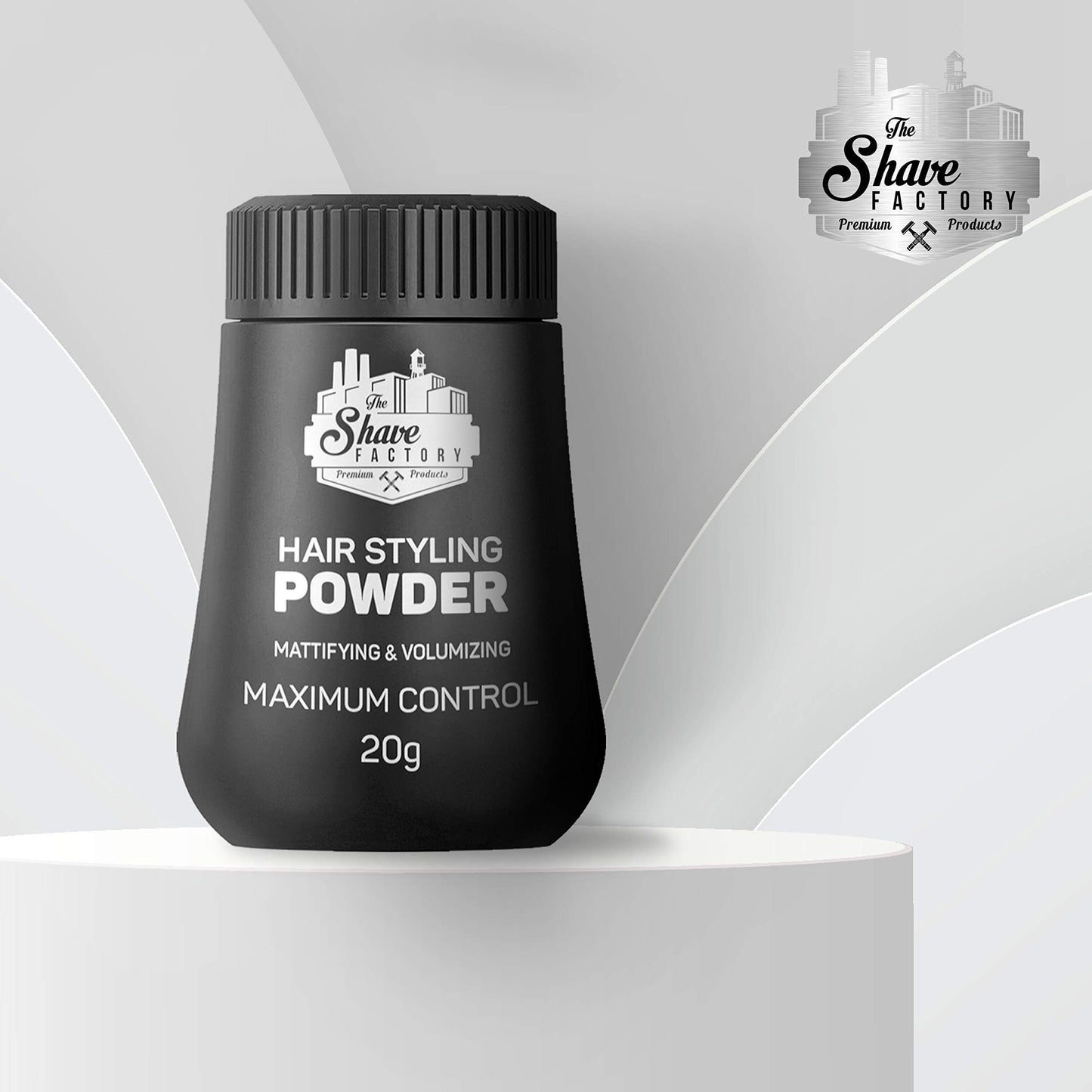 The Shave Factory Hair Styling Powder 20g Styling Powder Wax, BLACK