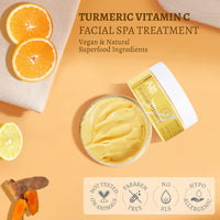 ANAiRUi Turmeric Vitamin C Clay Mask With Turmeric, Vitamin C and Kaolin clay, for Deeply Cleansing and Hydrating, Reduce Acne, Dark Spots, Blackheads, and Pores, Skincare Mask, 120g