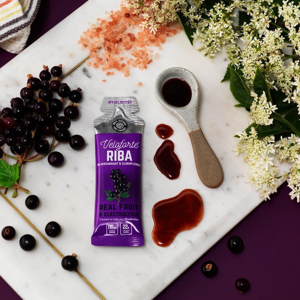 Veloforte Riba Energy Gel, Fast Releasing Energy, 100% Natural & Delicious Energy Gels with 22g of Natural Energy Riba Flavour (Blackcurrant & Elderflower) (9)