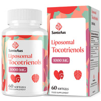 SanteAus Liposomal Tocotrienols Supplement 1000mg, Vitamin E, High Bioavailability, 95% Delta & 5% Gamma Tocotrienol Capsules, for Immune, Bone, Skin, and Antioxidant Support, No Fillers, No Soy